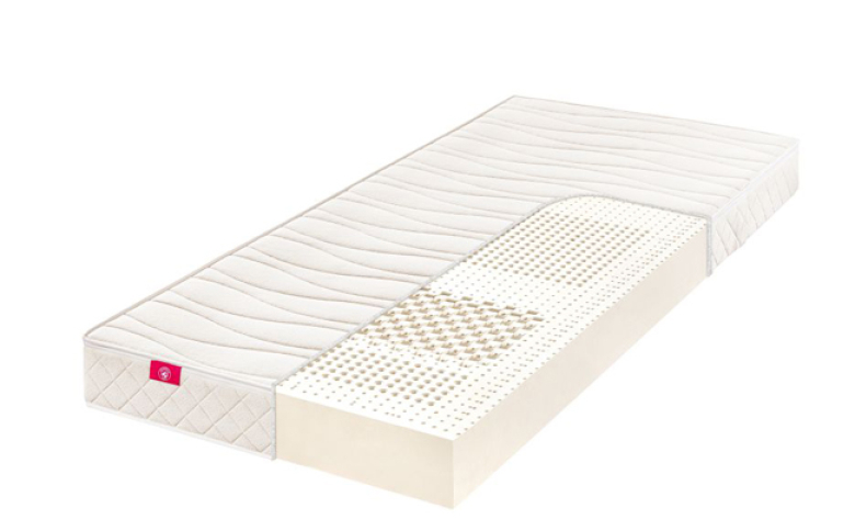 Sannwald Matara LX Naturlatex Matratze mit Bio Baumwoll Bezug Querschnitt