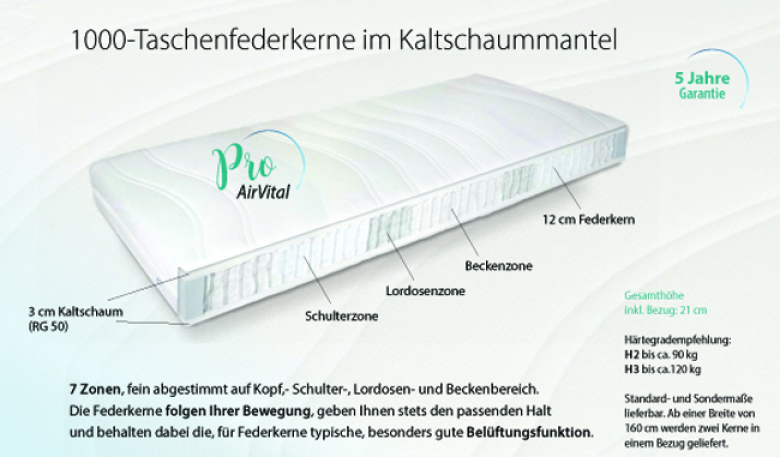 Dermapur Matratze Pro AirVital Kern