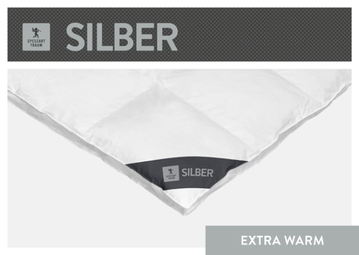 Spessarttraum Daunendecke Silber warm