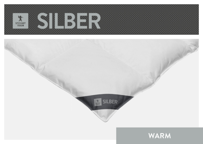 Spessarttraum Daunendecke Silber warm