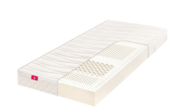 Sannwald Matara LX Naturlatex Matratze mit Bio Baumwoll Bezug Querschnitt